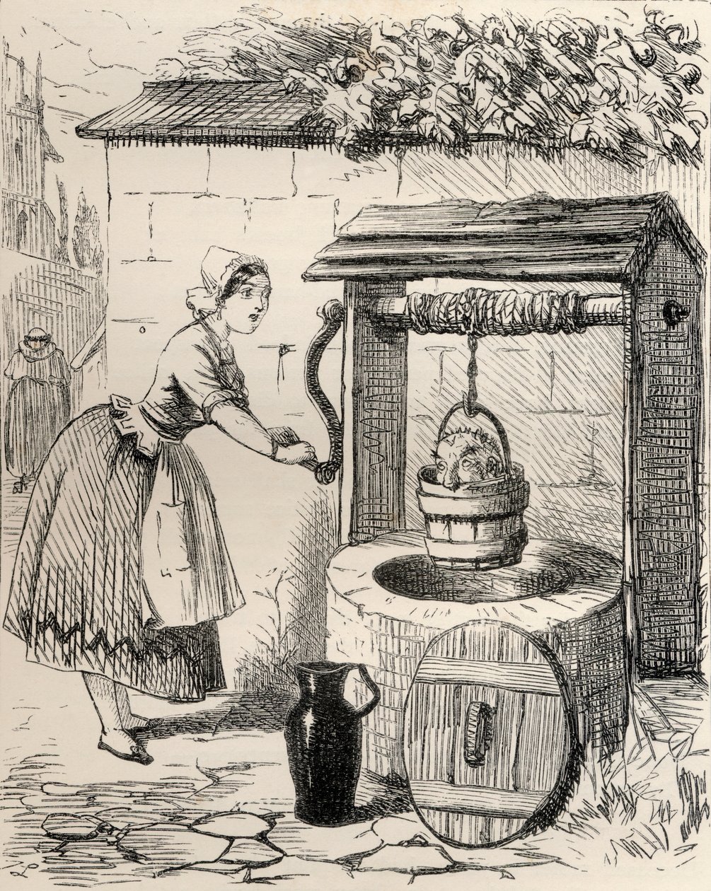 Illustrazione dopo J. Leech per la poesia 