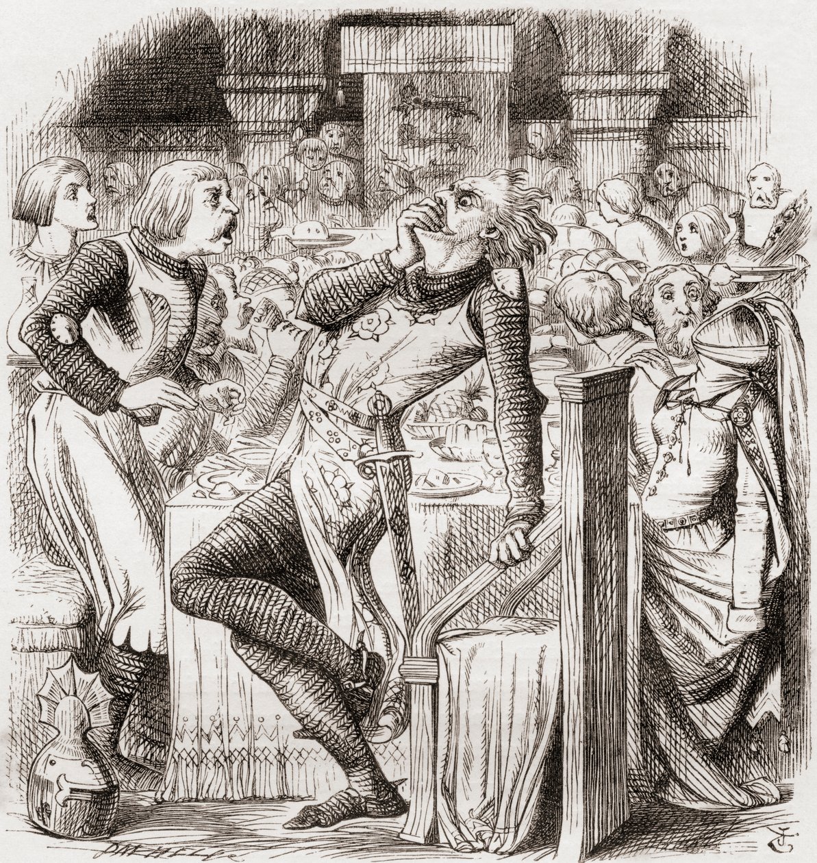 Illustrazione dopo J. Tenniel per la poesia 