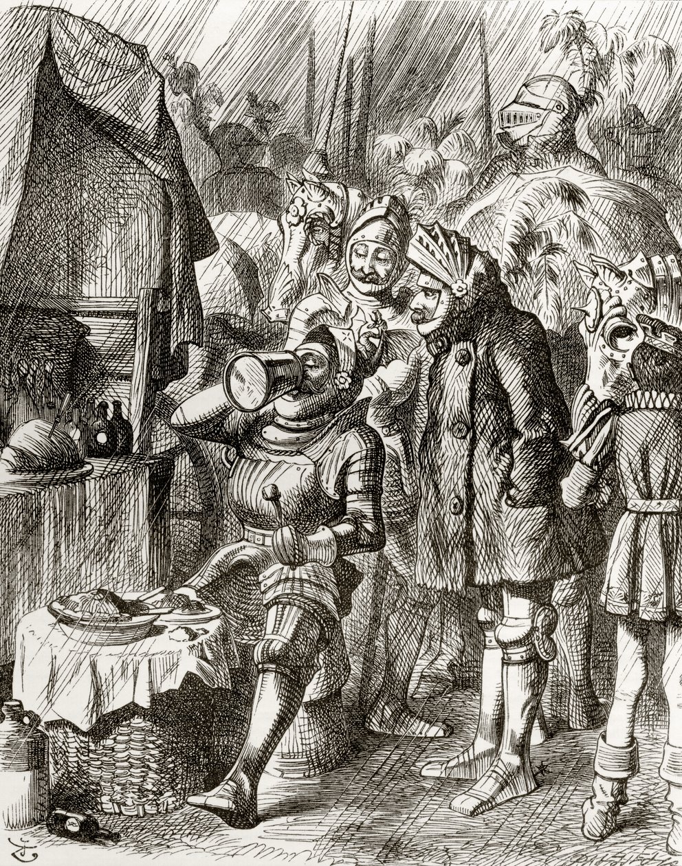 Illustrazione dopo J. Tenniel per la poesia 
