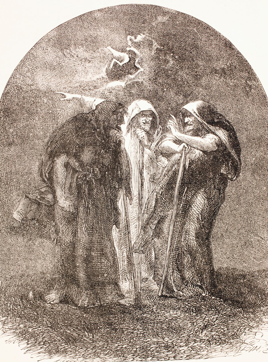 Illustrazione delle streghe da Macbeth, da 