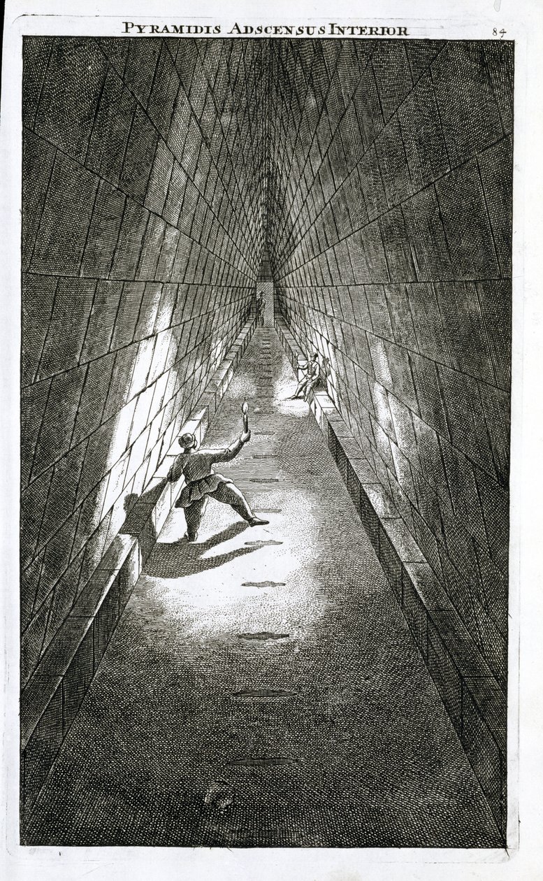 Ascesa interna di una piramide, c.1780 da English School