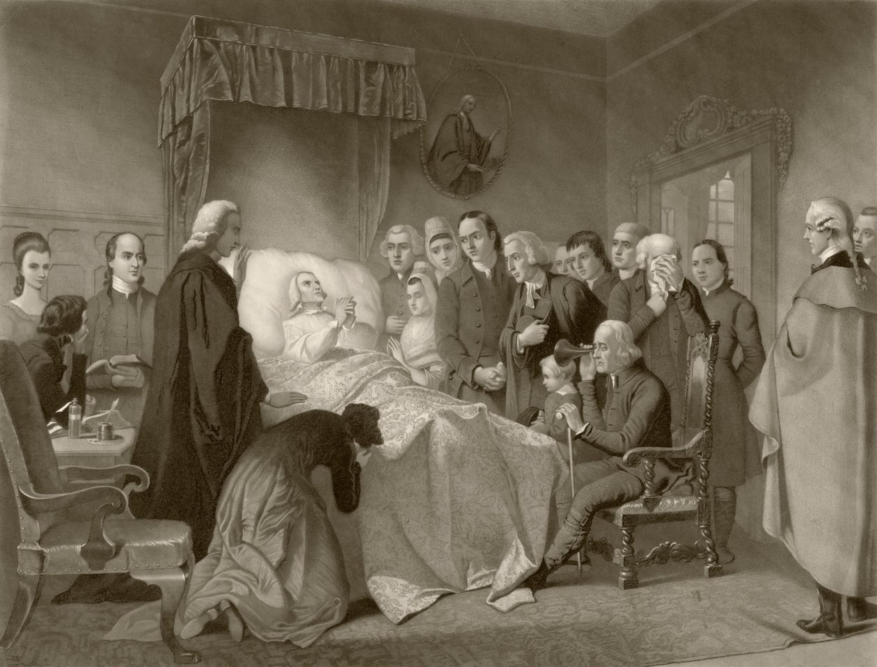 John Wesley sul letto di morte, da un