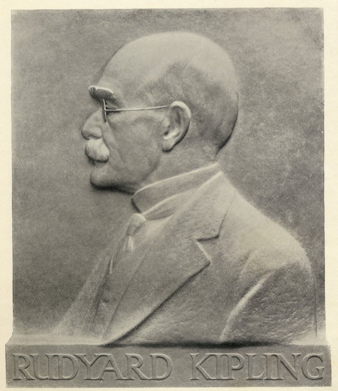 Joseph Rudyard Kipling, una targa di Patrick Synge-Hutchison, da 