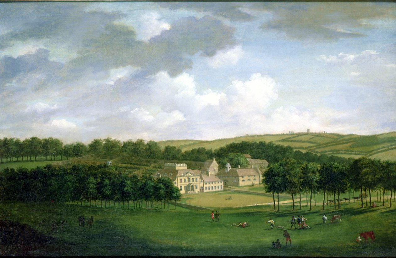Kidbrooke Park, Kent, precedentemente attribuito a George Lambert (1700-65) c.1740-50 da English School