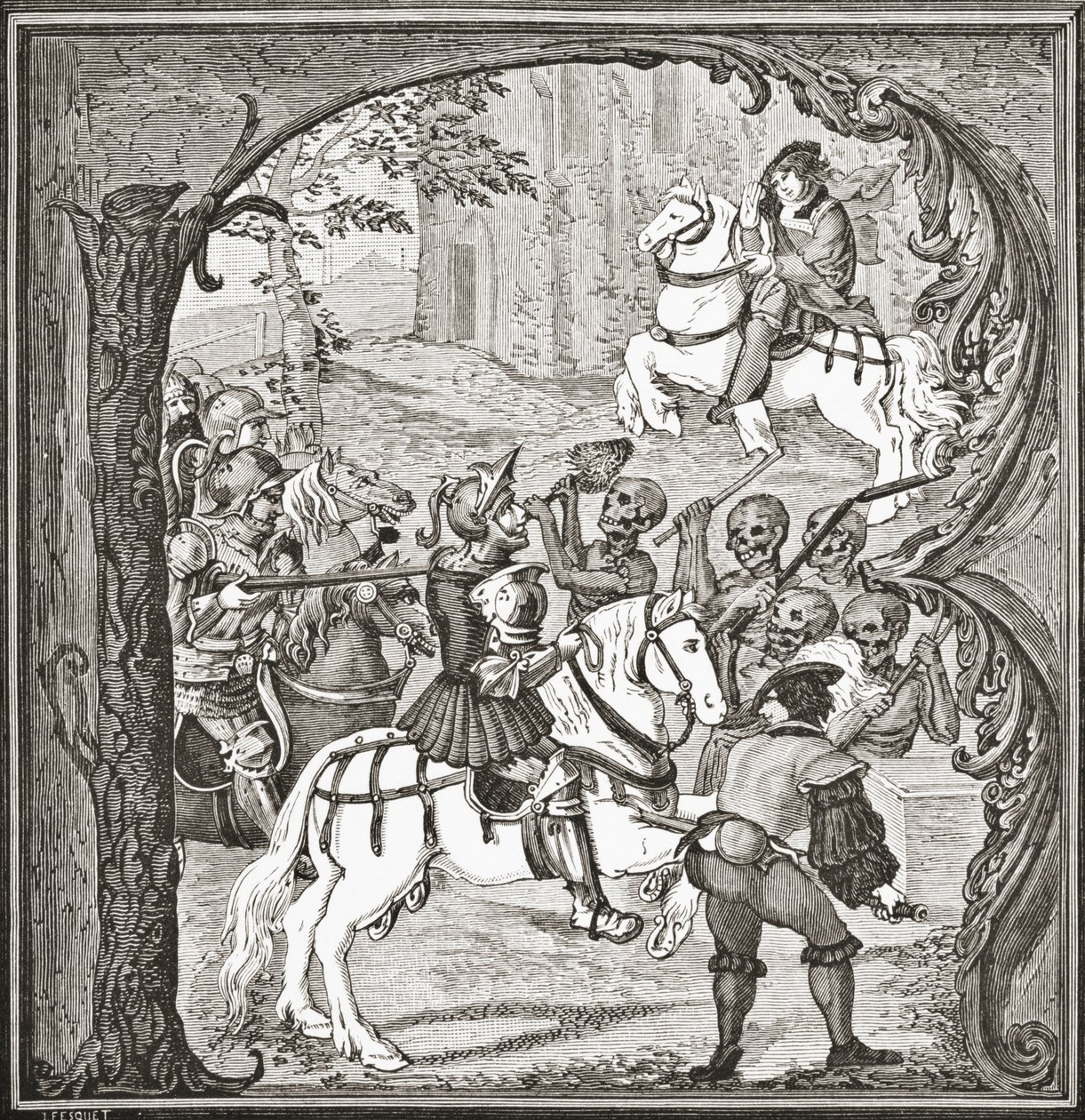 Leggenda dei tre morti e dei tre vivi, 1878 da English School