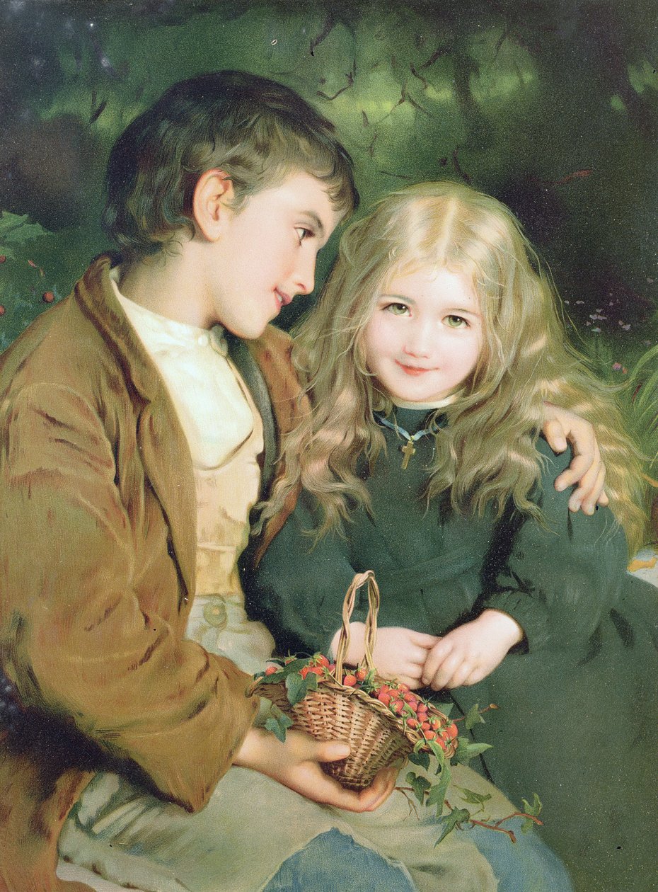 Piccoli innamorati, da un Pears Annual, c.1880 da English School
