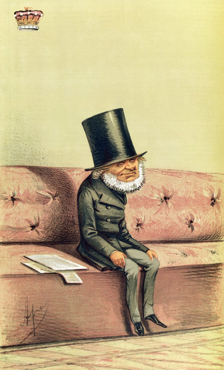 Lord John Russell (1792-1878) caricatura da Vanity Fair, 1869 da English School