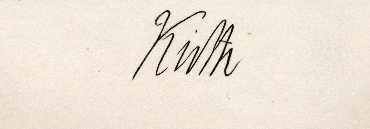 Firma di Lord Keith da English School