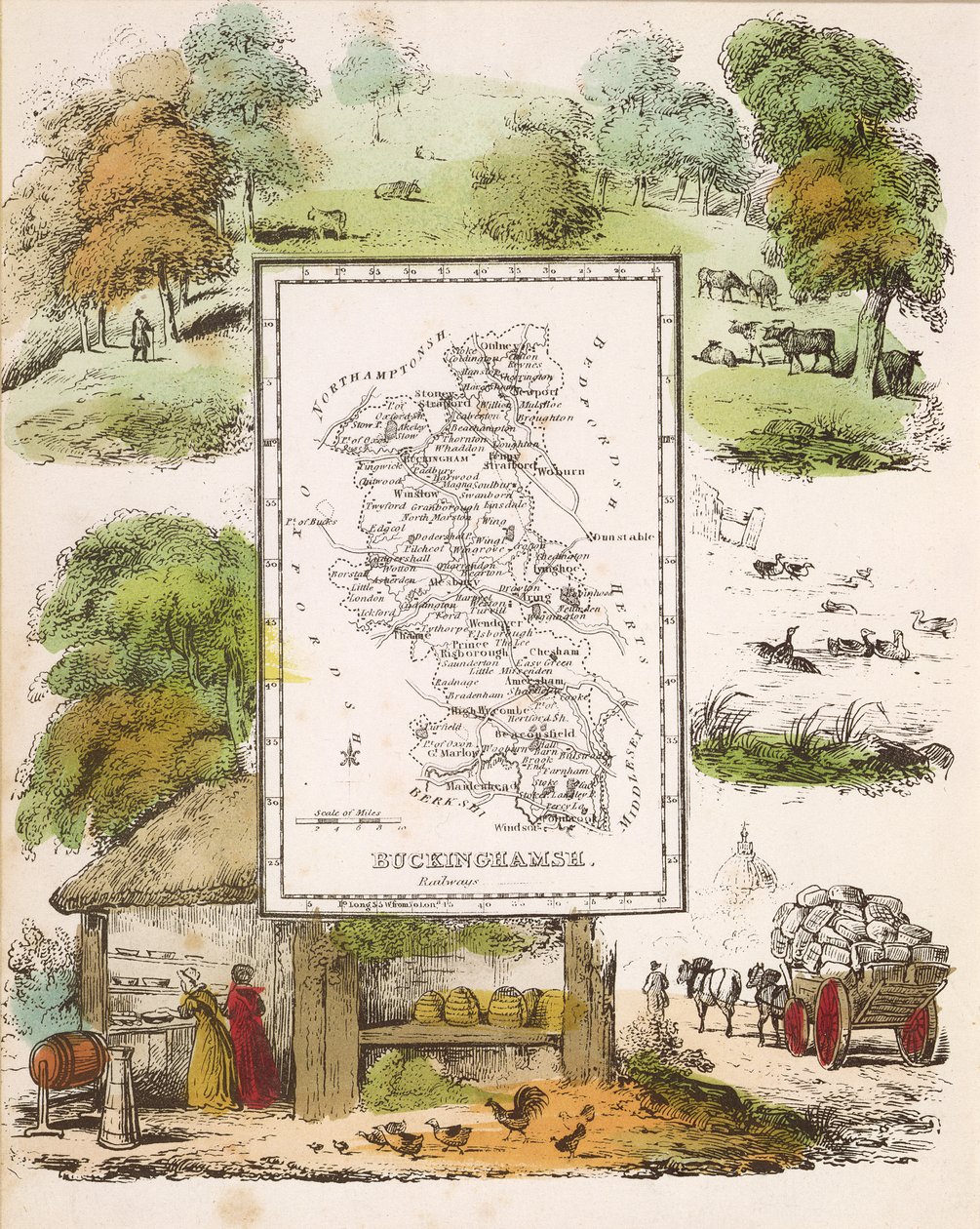 Mappa del Buckinghamshire da English School
