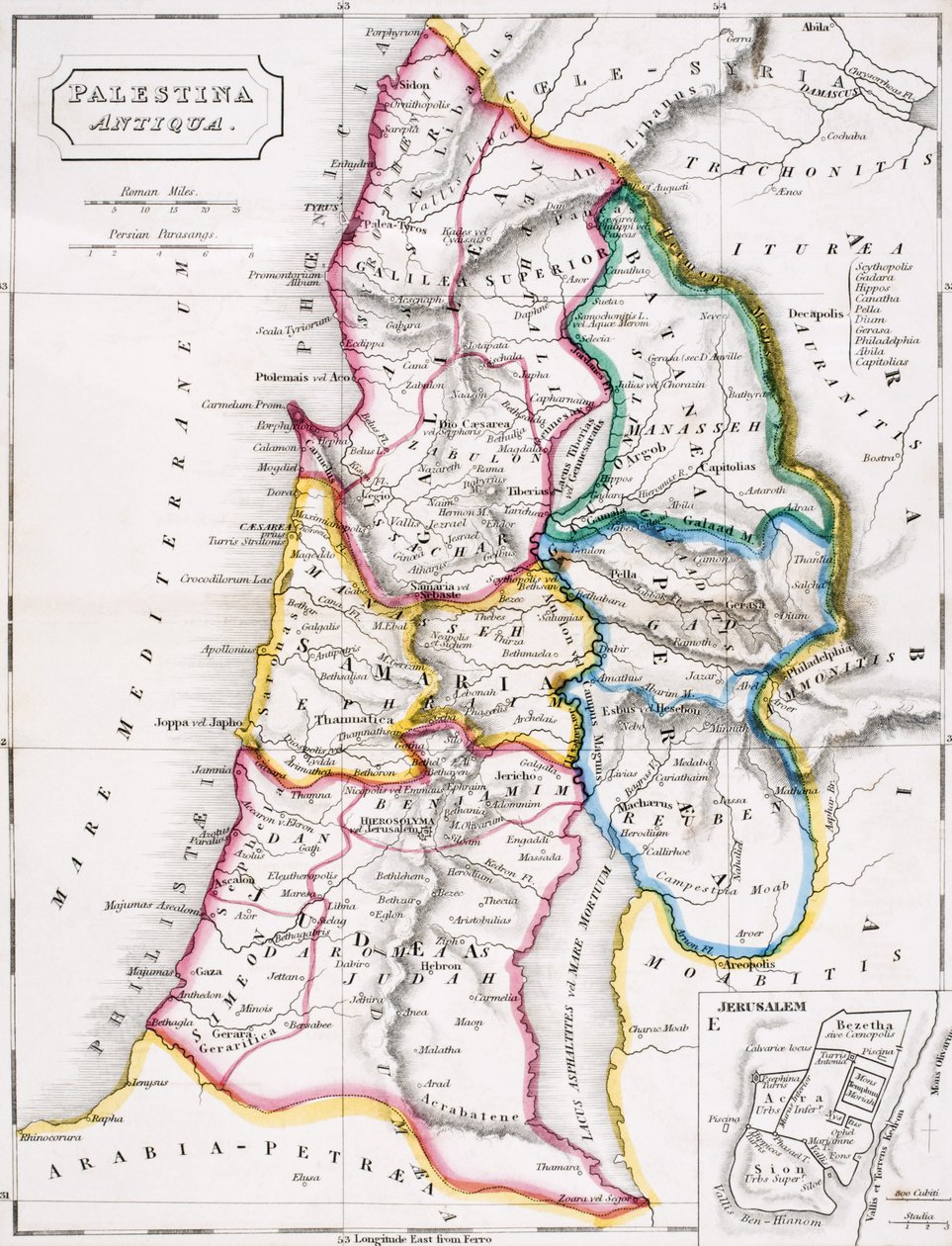 Mappa della Palestina, Palestina Antiqua, da 