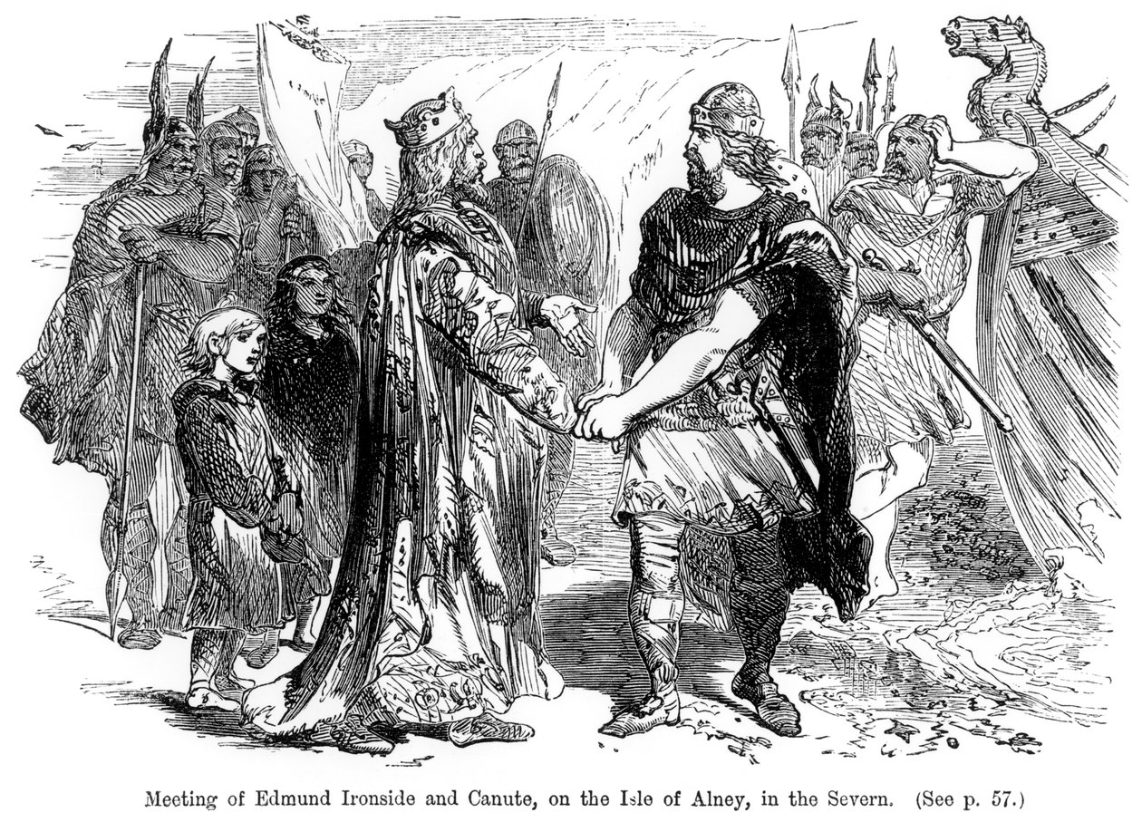 Incontro di Edmondo Fianco di Ferro (981-1016) e Canuto (994-1035) sull