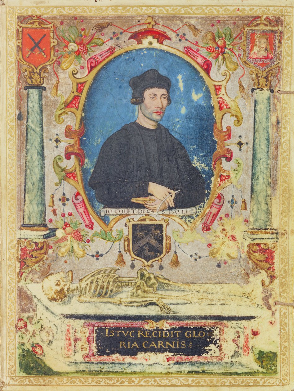 Ritratto commemorativo di John Colet (1467 – 1519) da English School
