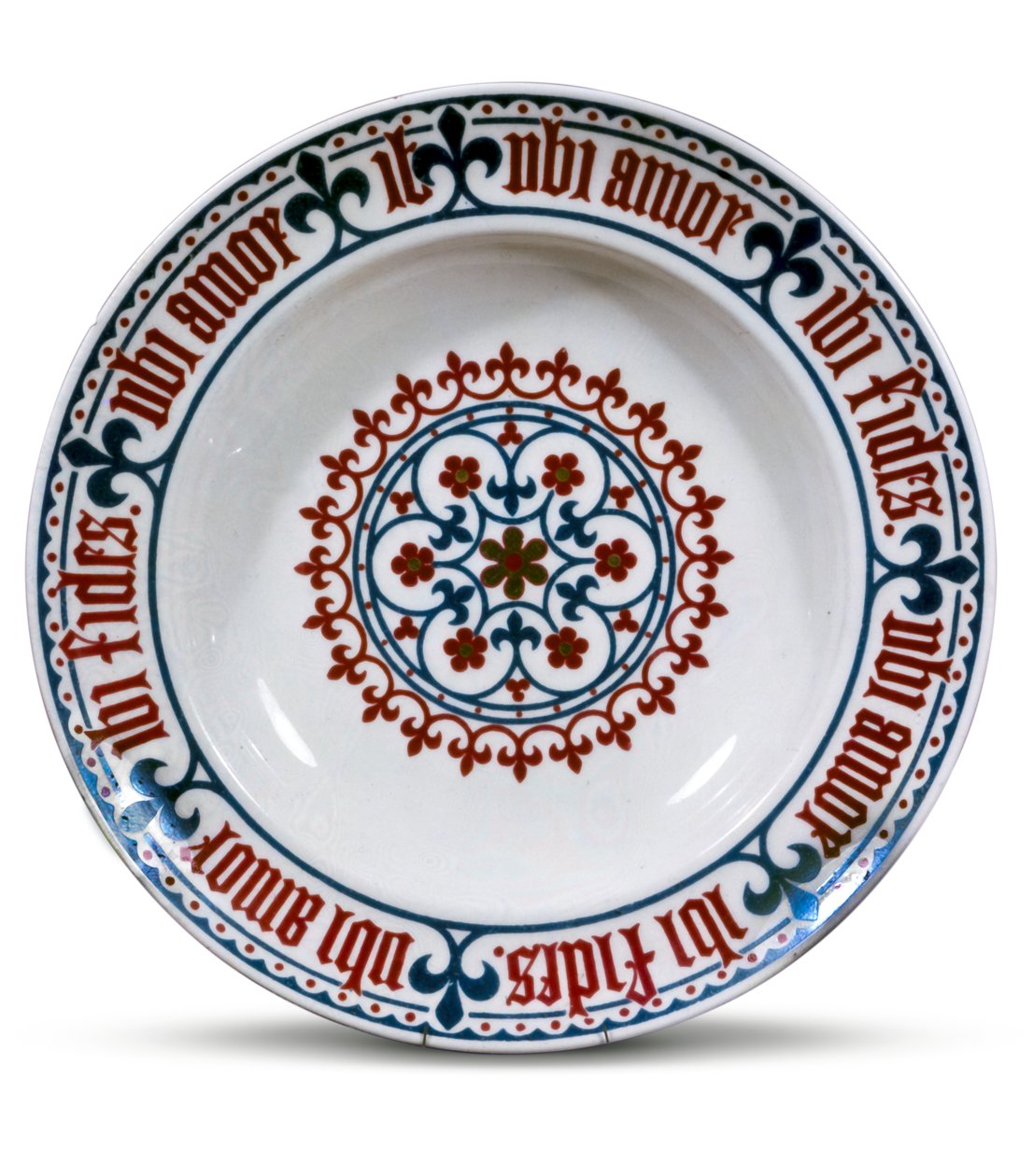 Piatto Minton disegnato da Pugin, 1851 da English School