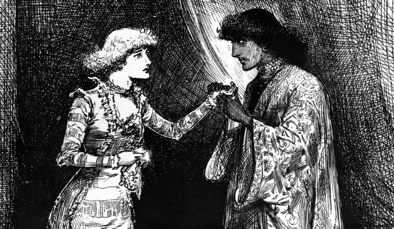 Miss Ellen Terry come Desdemona e Mr. Irving come Otello da English School