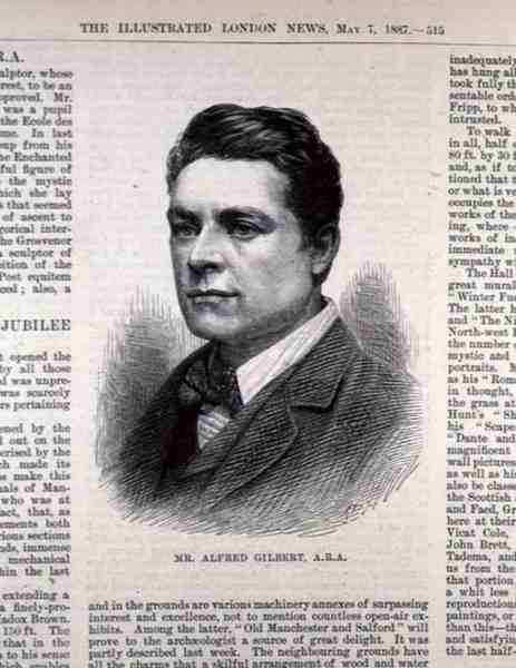 Mr Alfred Gilbert (1854-1934), da The Illustrated London News, 7 maggio 1887 da English School
