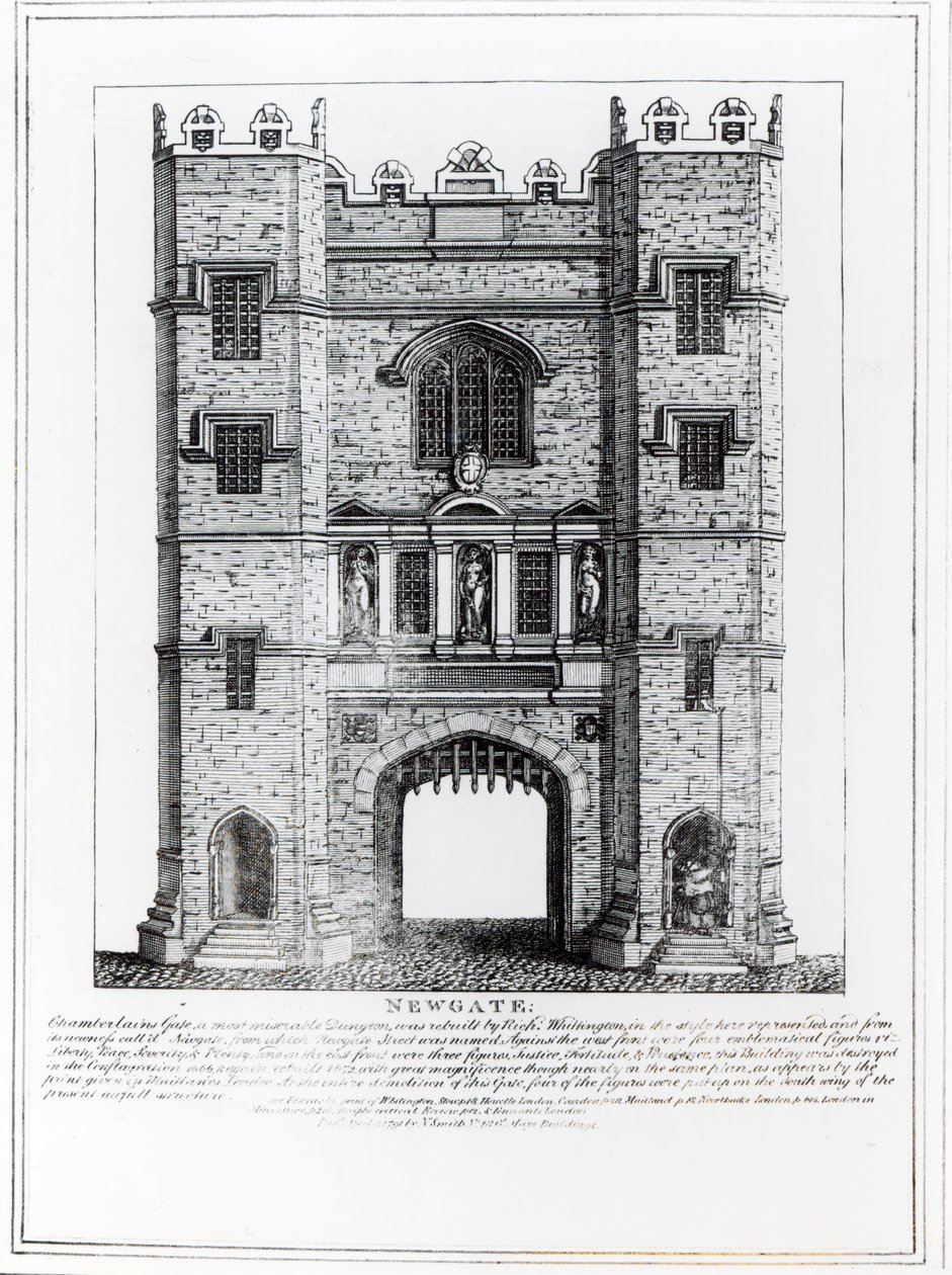 Newgate, Londra, pub. 1761 da English School