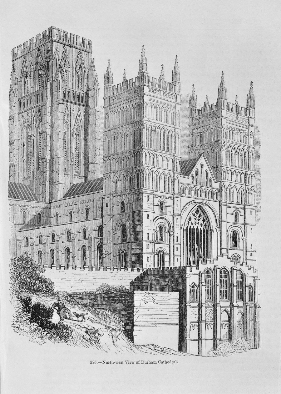 Vista nord-ovest della cattedrale di Durham da English School