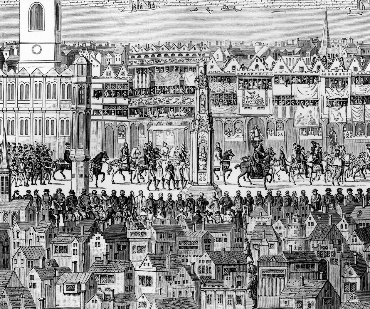 Parte della processione di incoronazione di Edoardo VI, 19 febbraio 1547 da English School