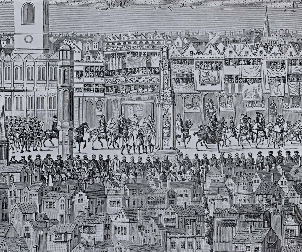 Parte della Processione di Incoronazione di Edoardo VI, 1547 da English School