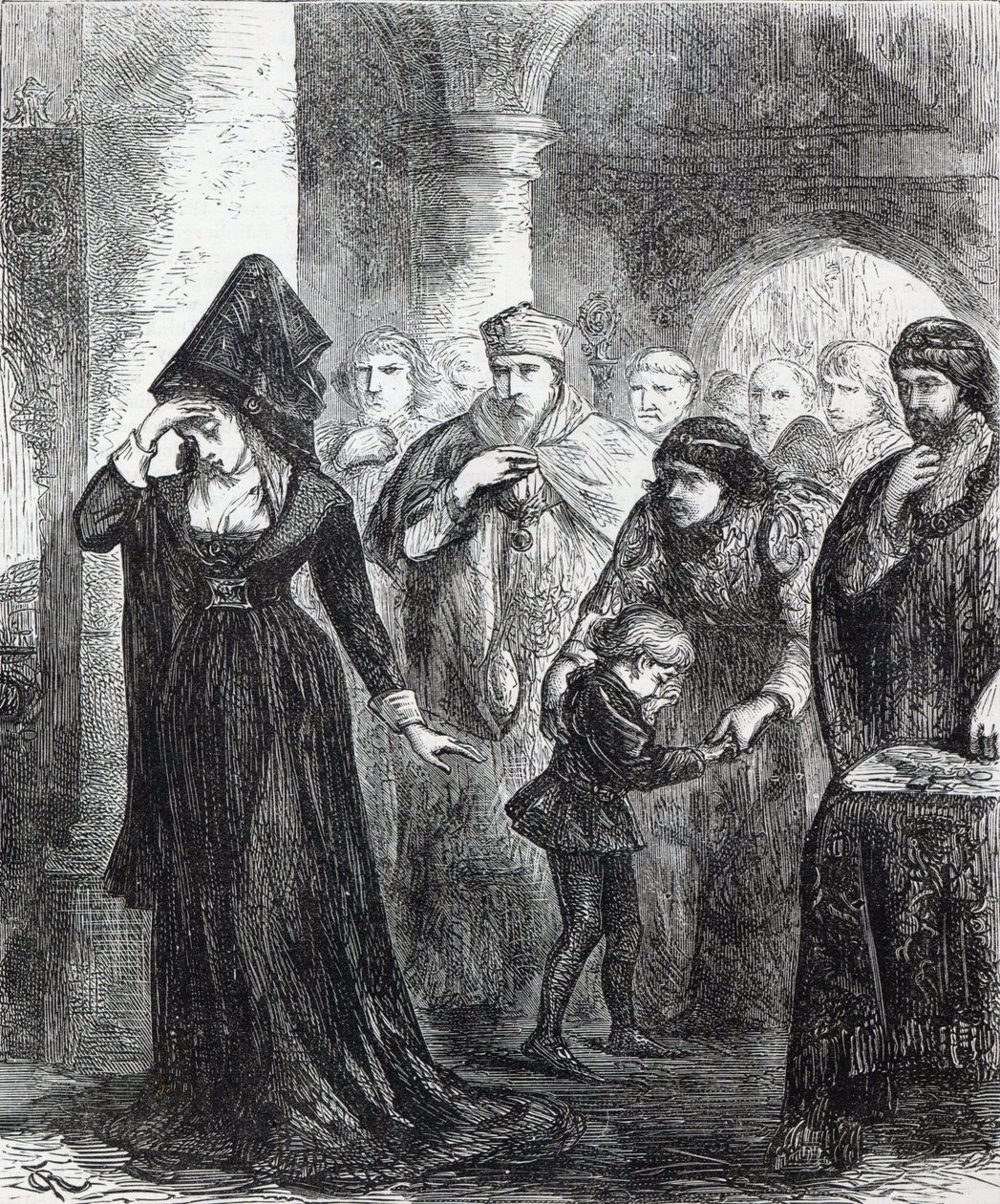 Separazione della regina Elisabetta Wydville e suo figlio, il duca di York da English School