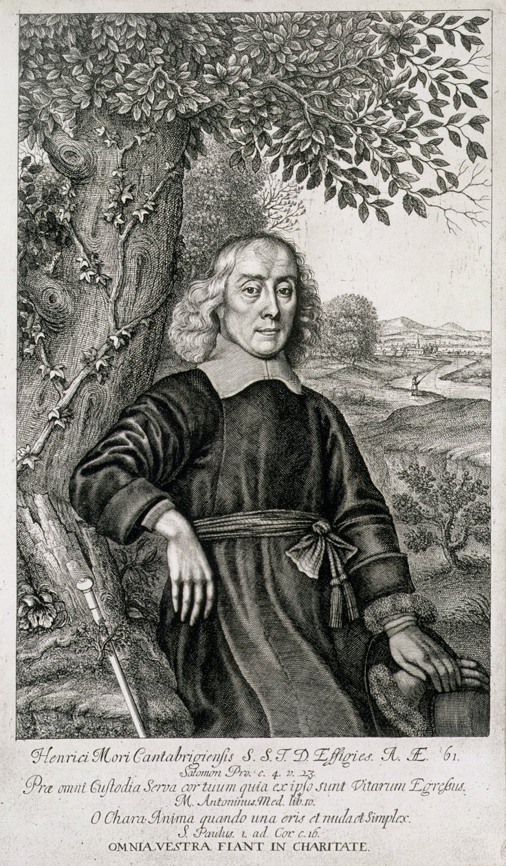 Ritratto di Henry More (1614-87) frontespizio delle sue Opere Teologiche, inciso da William Faithorne (1616-91) 1675 da English School