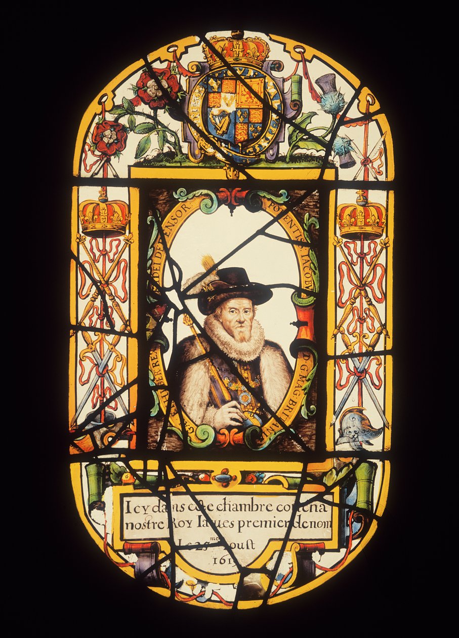 Ritratto di Giacomo I (1566-1625) 1619 da English School