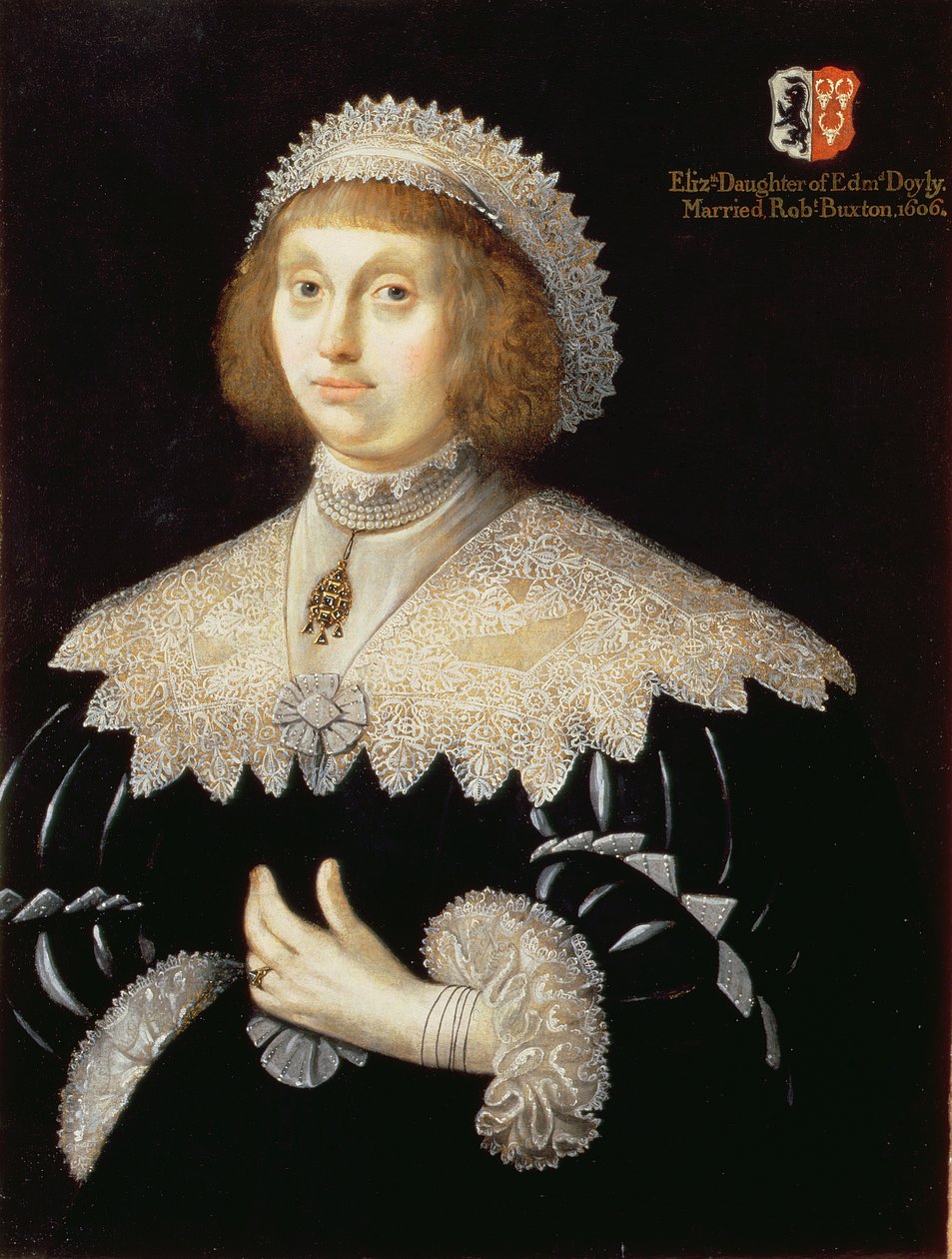 Ritratto di Margaret Conyers (Mrs John Buxton di Tibenham) c.1640 da English School