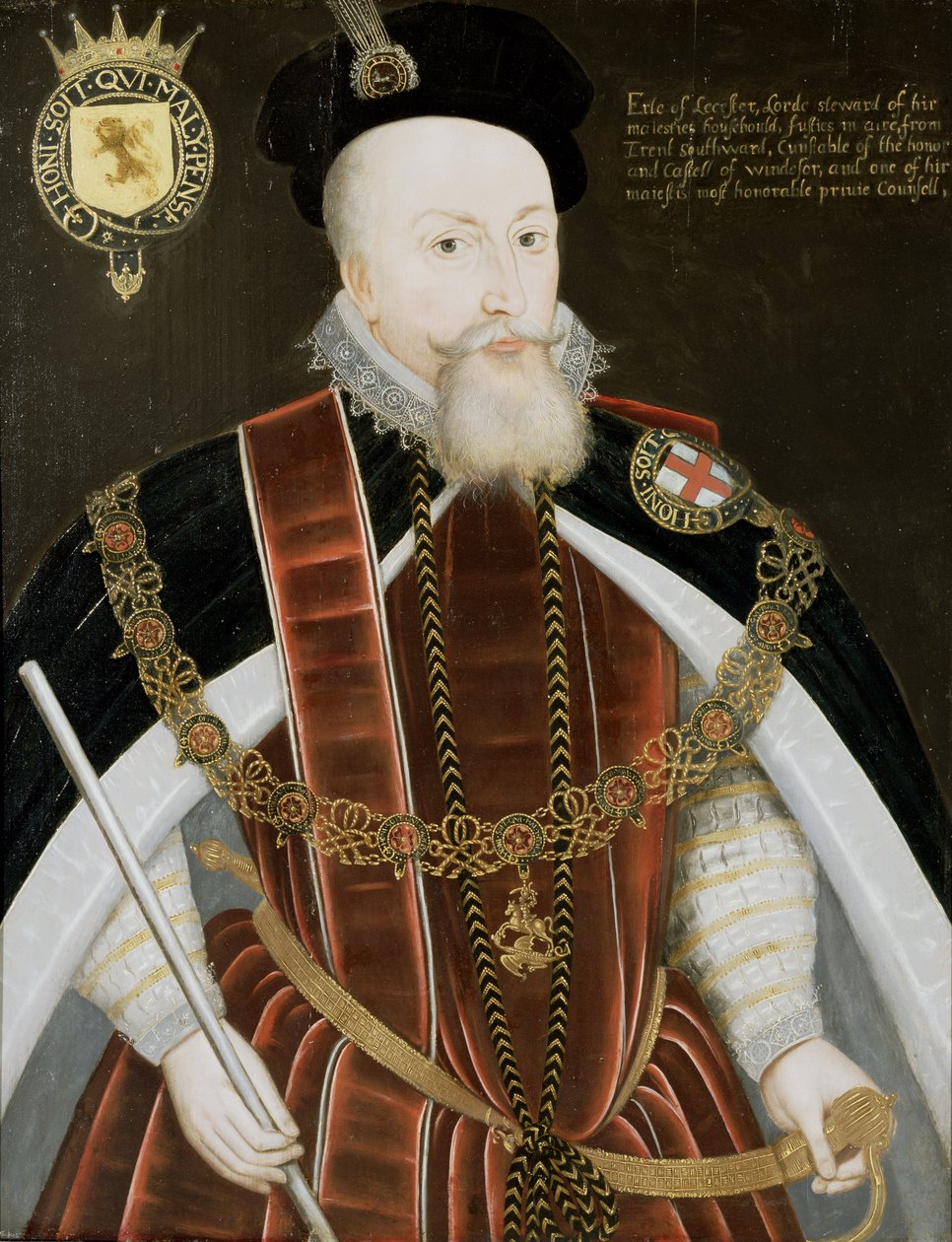 Ritratto di Robert Dudley (1532-88) Conte di Leicester da English School