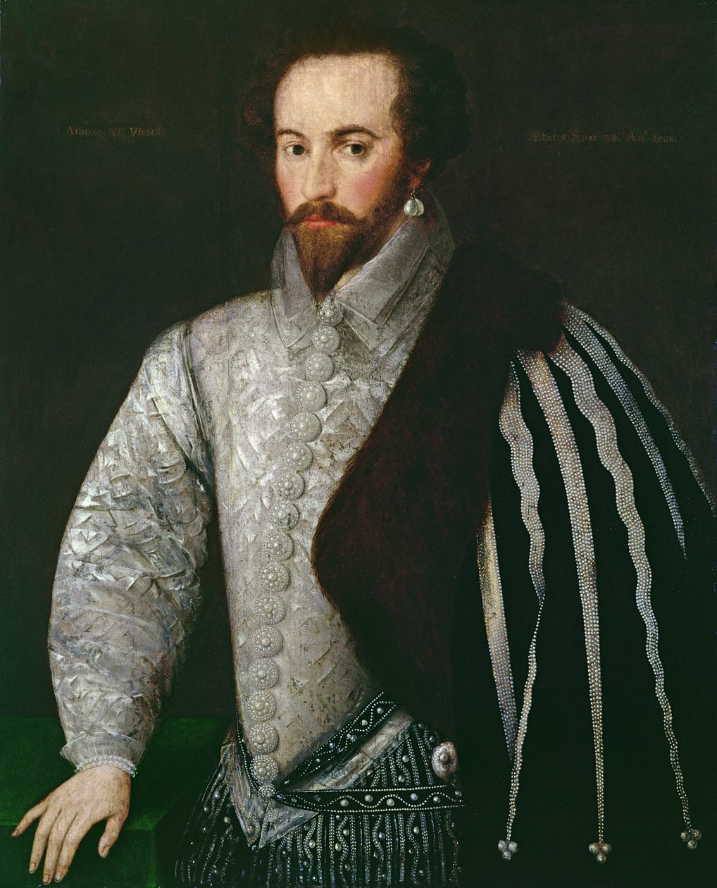 Ritratto di Sir Walter Raleigh (1554-1618) 1588 da English School