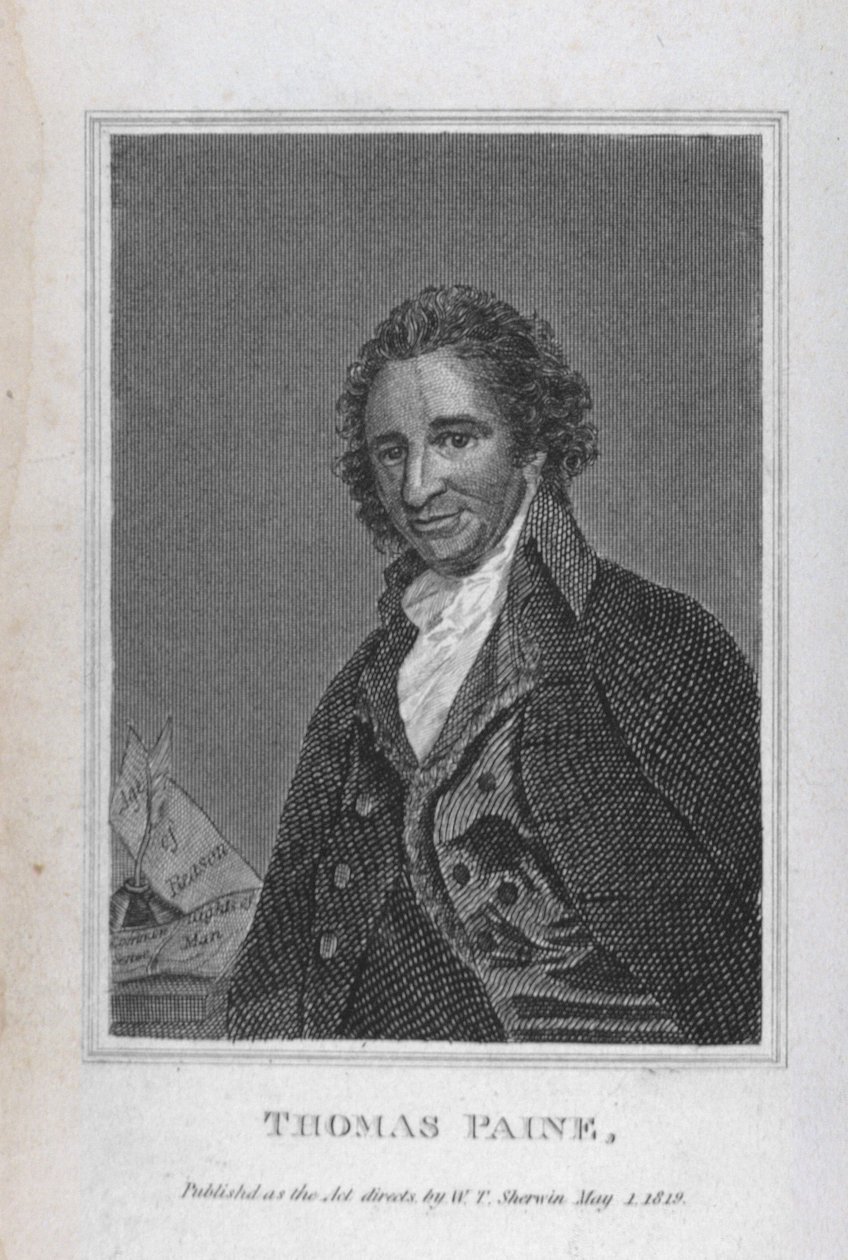 Ritratto di Thomas Paine dal Volume I di 