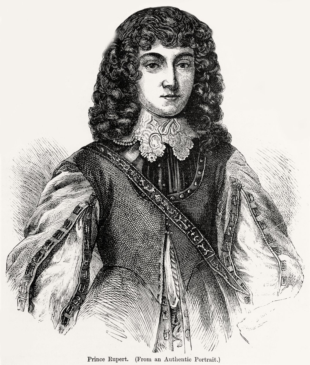 Principe Rupert (1619-82) da un ritratto autentico da English School