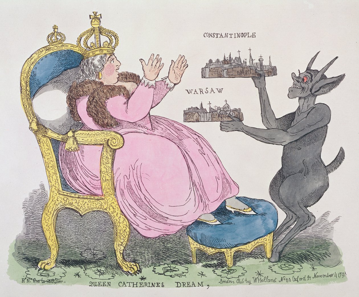 Il sogno della regina Caterina, 1791 da English School