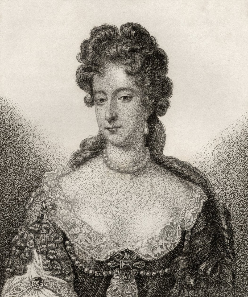 Regina Maria II, incisa da Bocquet, illustrazione da 