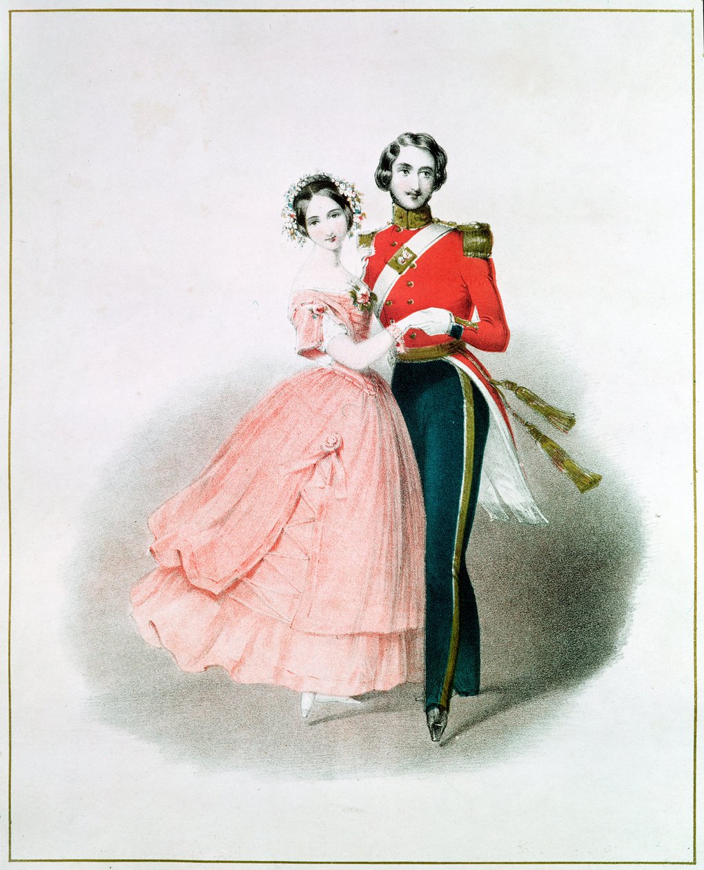 La regina Vittoria (1819-1901) e il principe Alberto che ballano (1819-61) da English School