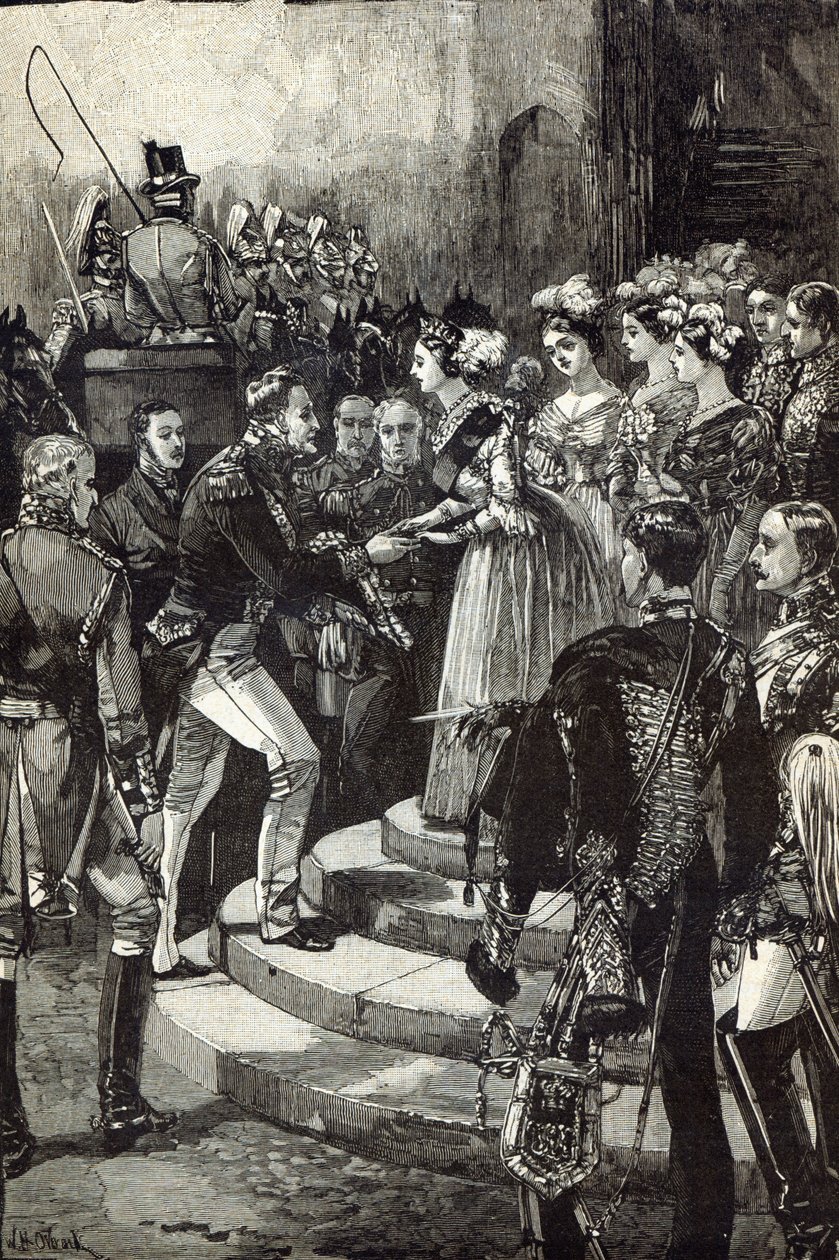 Ricevimento di Luigi Filippo al Castello di Windsor da English School