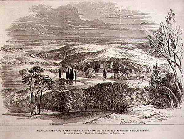Reinhardtsbrunn, Gotha, da un disegno di Sua Altezza Reale il Principe Alberto, da The Illustrated London News, 19 giugno 1886 da English School