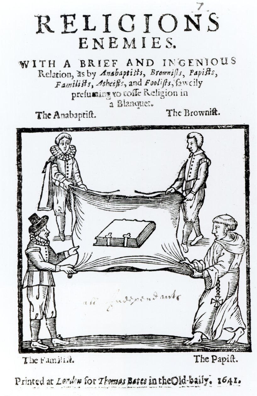 Nemici religiosi, 1641 da English School