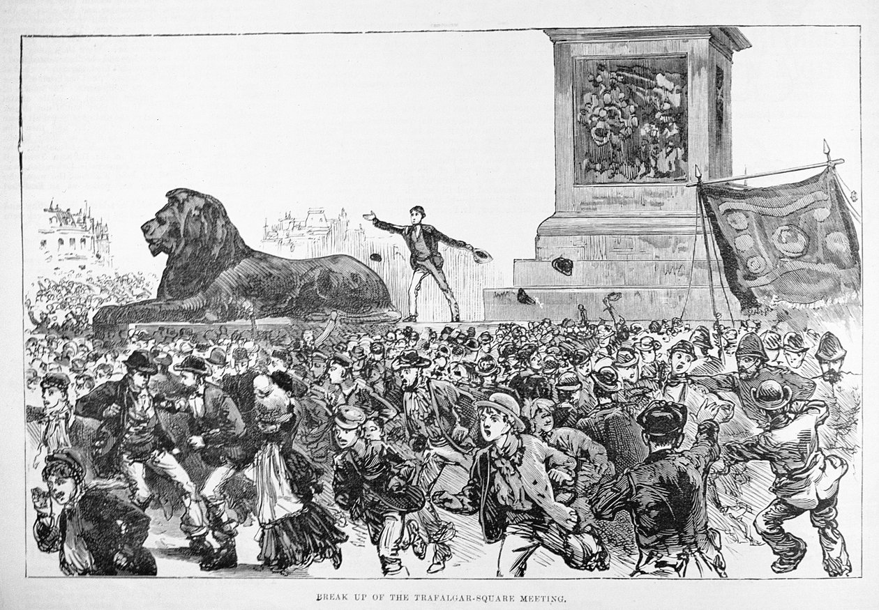 Rivolte nel West End di Londra: scioglimento della riunione di Trafalgar Square, da 