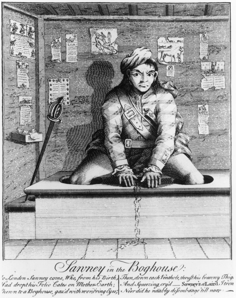 Sawney nella latrina da English School