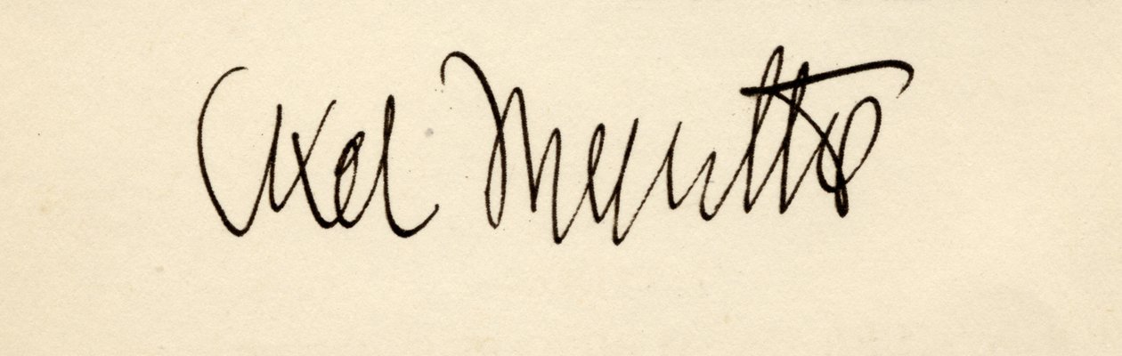 Firma di Axel Martin Fredrik Munthe, da 