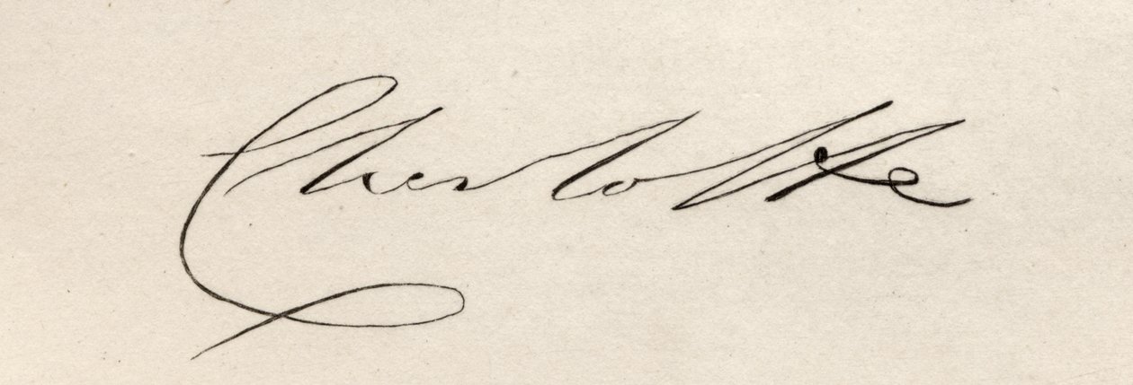 Firma della principessa Charlotte Augusta del Galles (1796-1817) da English School