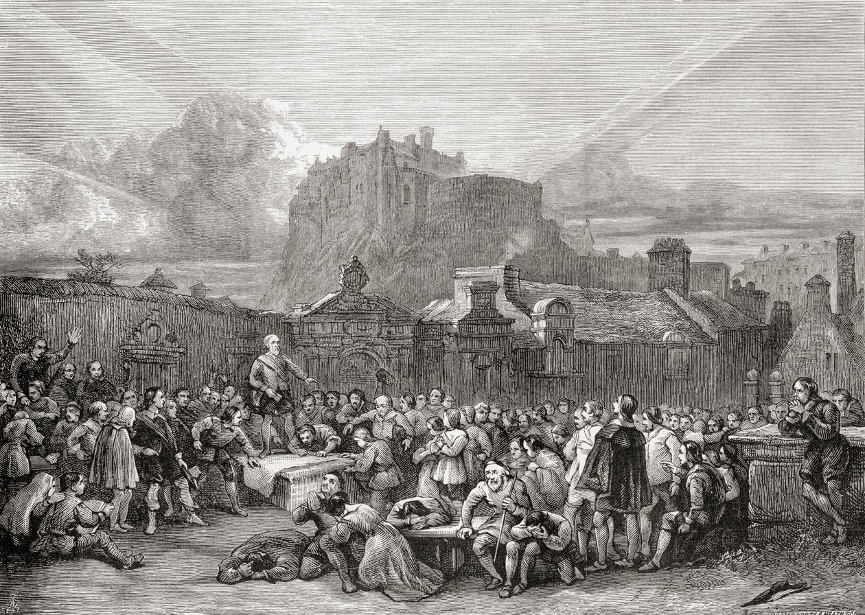 Firma del Patto nel cimitero di Greyfriars, Edimburgo nel 1638, da 