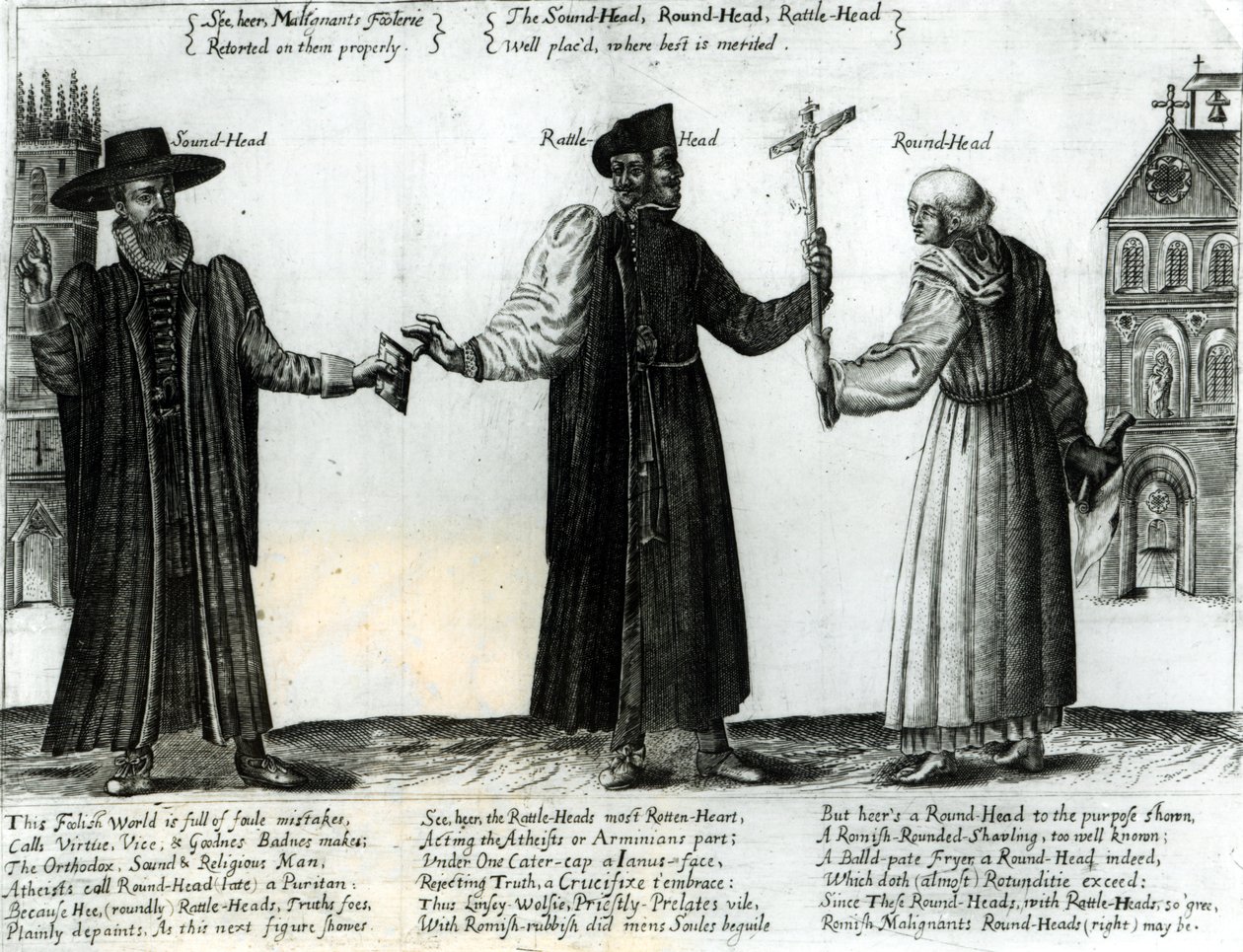 Soundhead, Rattlehead, Roundhead, 1642 da English School