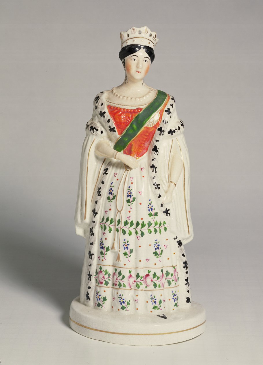 Figura di Staffordshire della Regina Vittoria (1819-1901) da English School