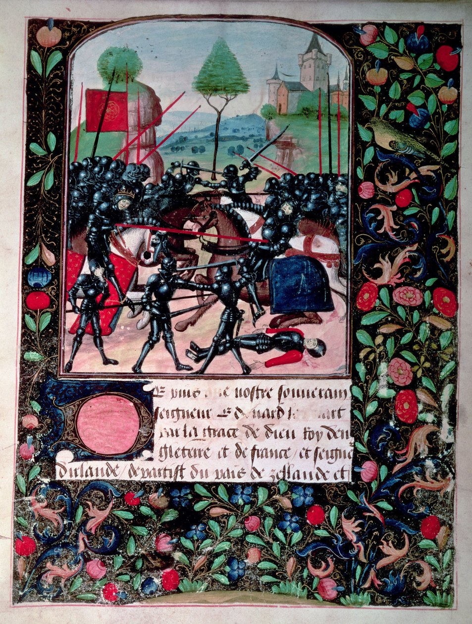 La Battaglia di Barnet, 14 aprile 1471 da English School