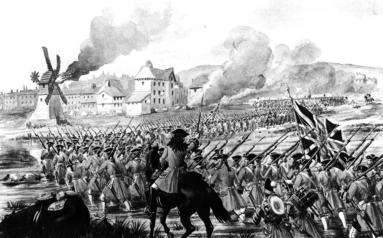 La battaglia di Blenheim nel 1704 da English School