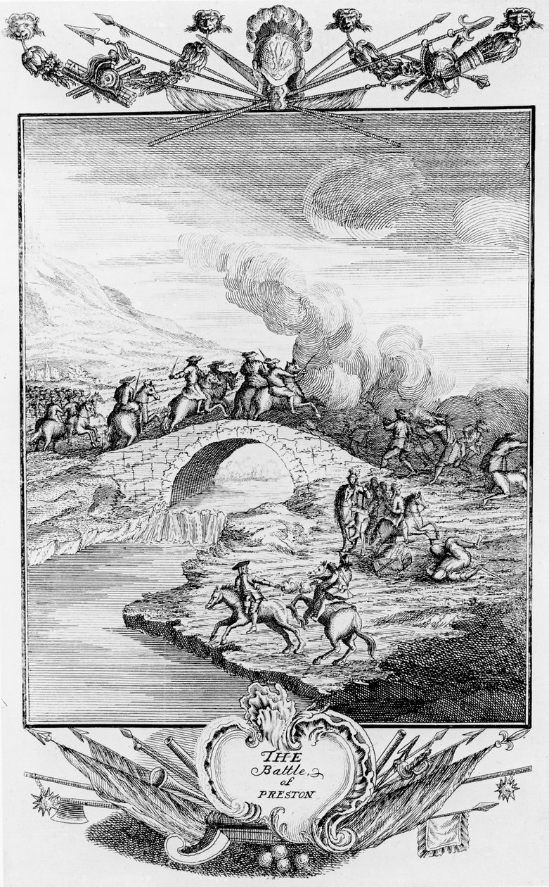 La Battaglia di Preston, 20 agosto 1648 da English School