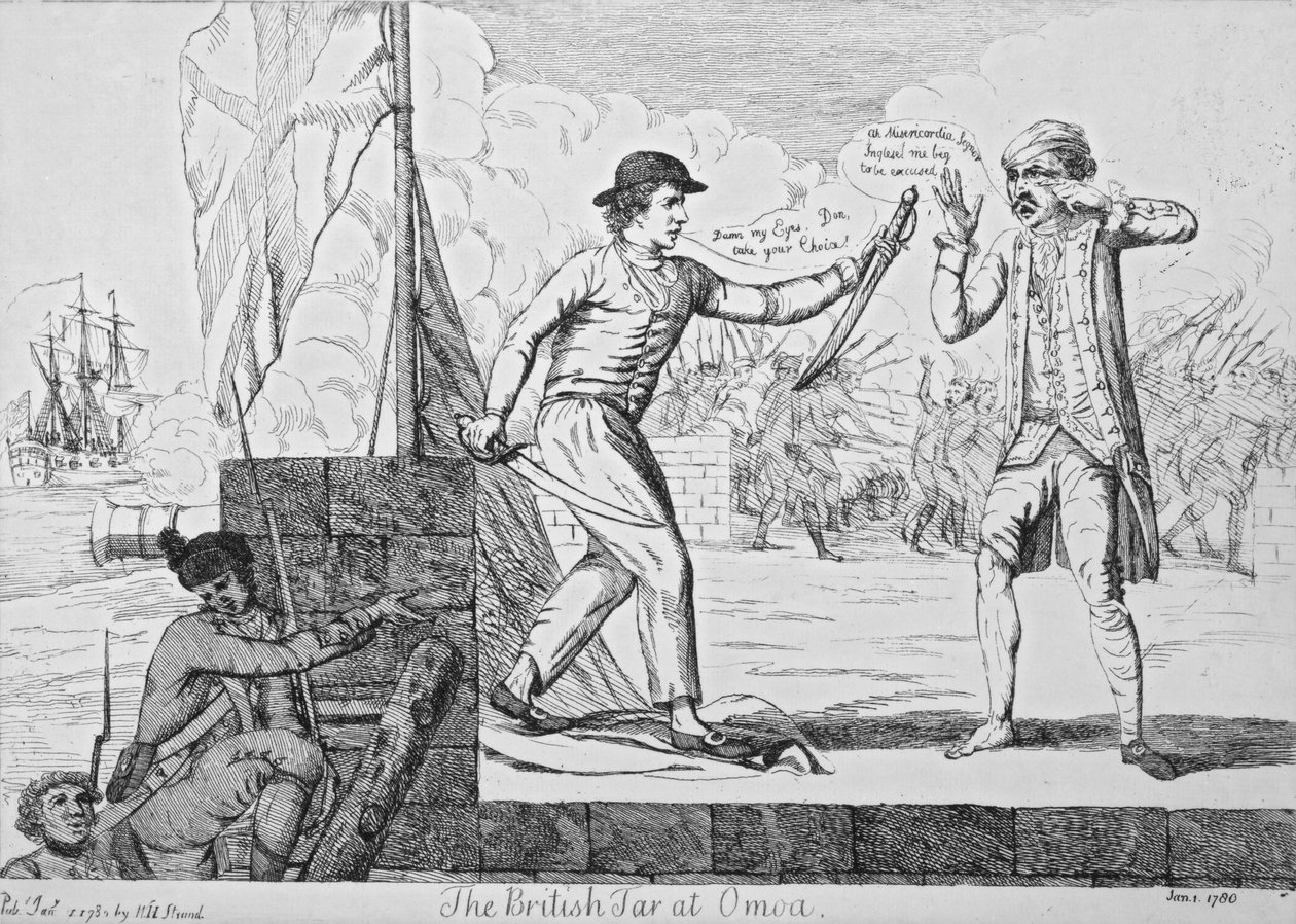 Il Marinaio Britannico a Omoa, 1780 da English School