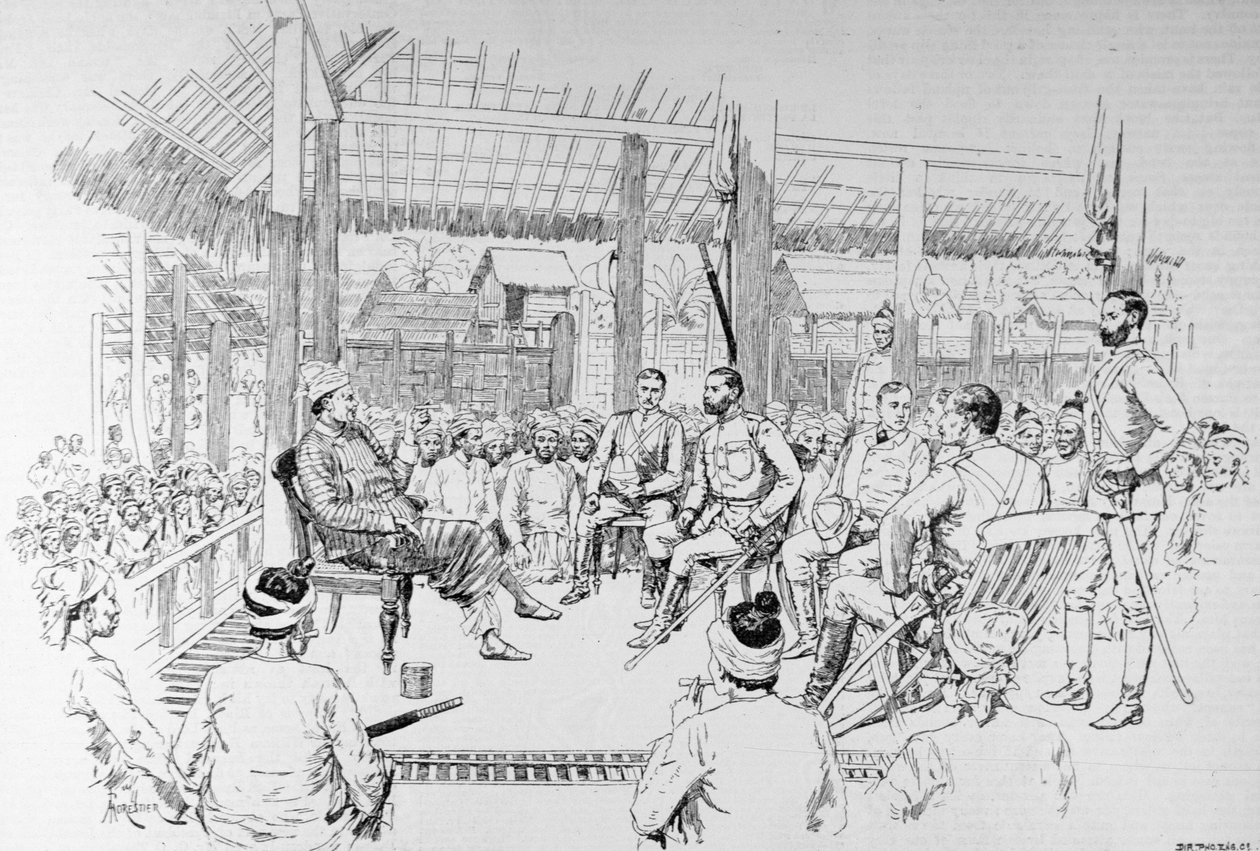 La Spedizione in Birmania: Il Generale Prendergast Chiama il Woon di Birmania, da 