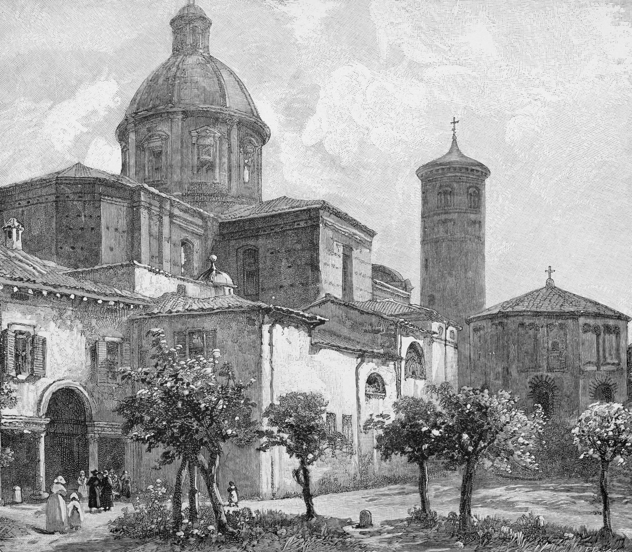 La Cattedrale e il Battistero, Ravenna, Italia, da 